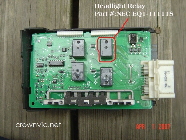 LIGHT CONTROL MODULE REPAIR SERVICE FOR CROWN VICTORIA 2003-2011