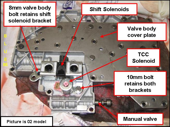 OD Servo/Spring, Solenoids, MLPS Replacement *DUW* | 4.6L ... 4r100 solenoid pack diagram 